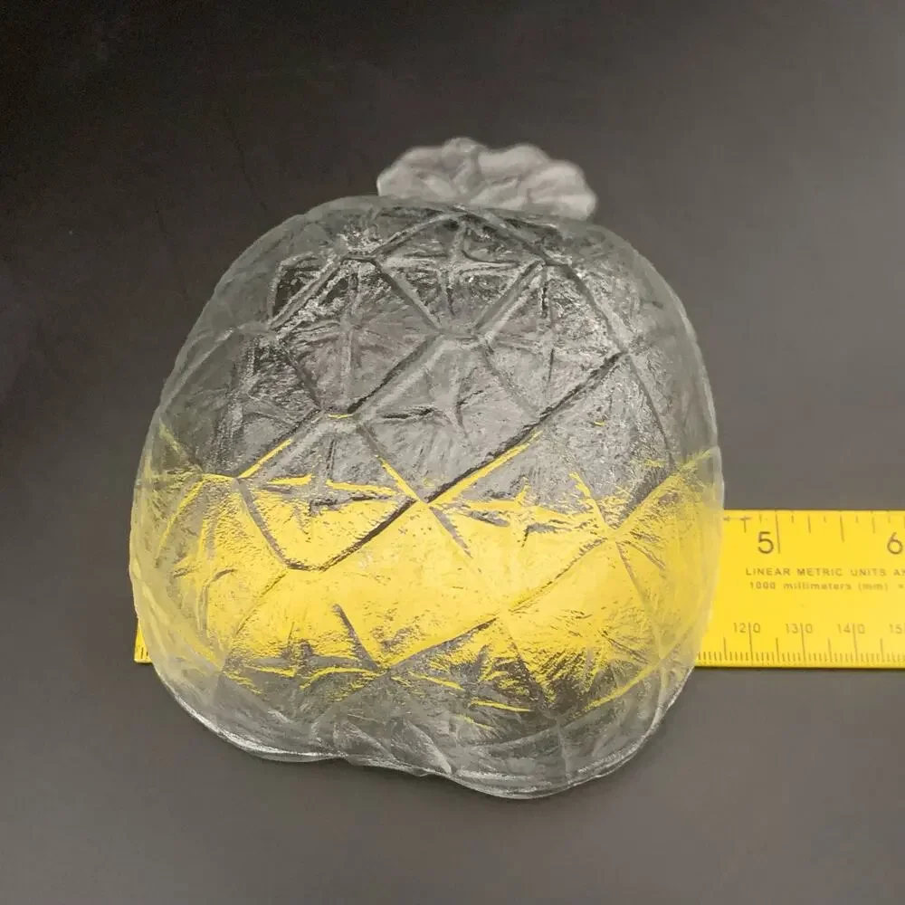 Vintage 1950’s KIG Indonesia Pineapple Shaped Pattern Glass Fruit Nut Bowl Dish